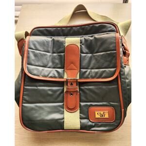 CARRY ON/CARRIER/HOLDER-Dianne von Furstenberg-Dark Green-Thick Strap-2 Sections